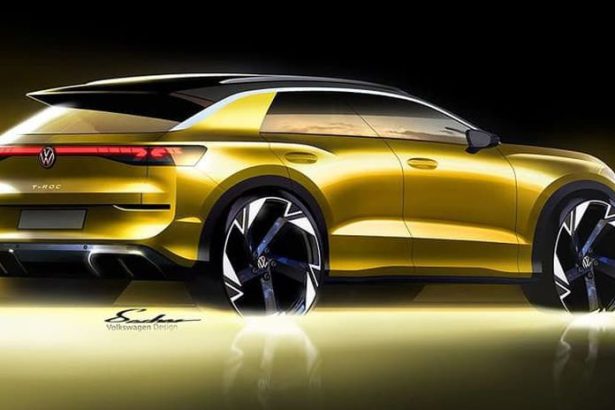 VW T Roc Prvy hybrid znacky na skiciach