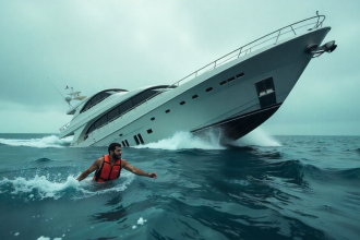 Luxus ktory trval 15 minut Nova jachta sa potopila po spusteni na vodu