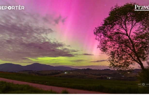 Polarna ziara nad Slovenskom Geomagneticka burka a ukaz