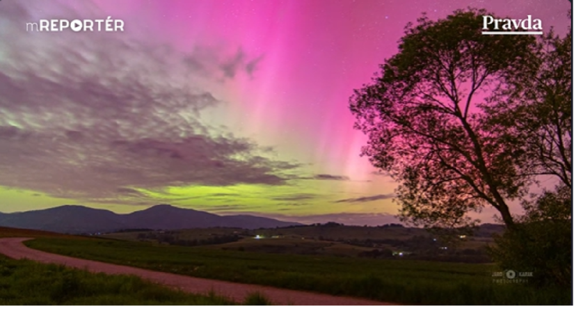 Polarna ziara nad Slovenskom Geomagneticka burka a ukaz