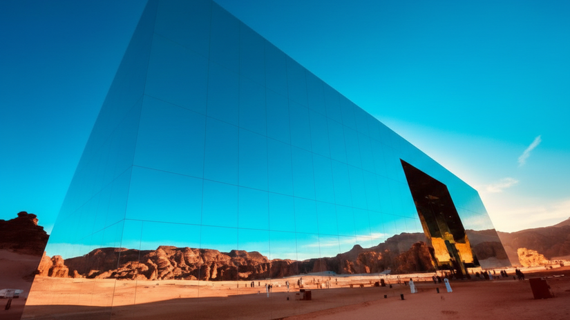 Architektonicka fatamorgana Toto je najvacsia zrkadlova budova na svete zapisana aj v Guinnessovej knihe Na co sluzi