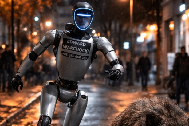 Polsko ma novu influencera Robot Edward predvadza Rolexky lichoti starsim damam a vo volnom case vyhana diviaky z Varsavy