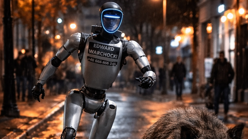 Polsko ma novu influencera Robot Edward predvadza Rolexky lichoti starsim damam a vo volnom case vyhana diviaky z Varsavy