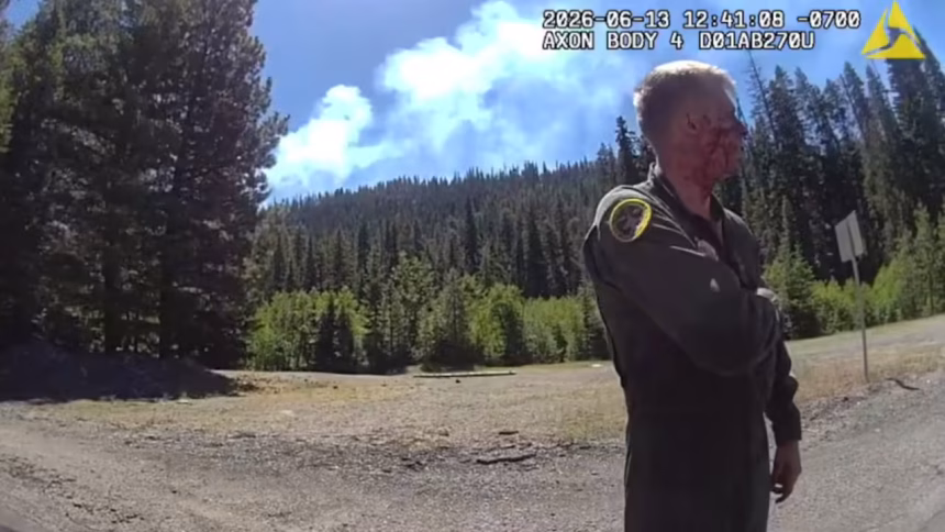 VIDEO Policajta prekvapil pilot cely od krvi So stihackou F 18 narazil do stromov a musel sa katapultovat